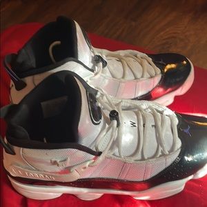 Jordan 6 ring white black with purple accent